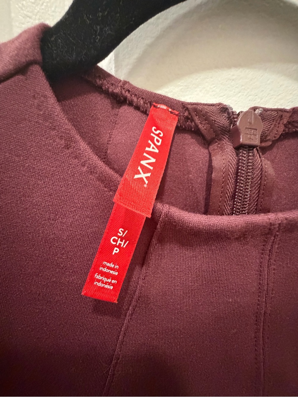 SPANX Plum Top with Back Zip